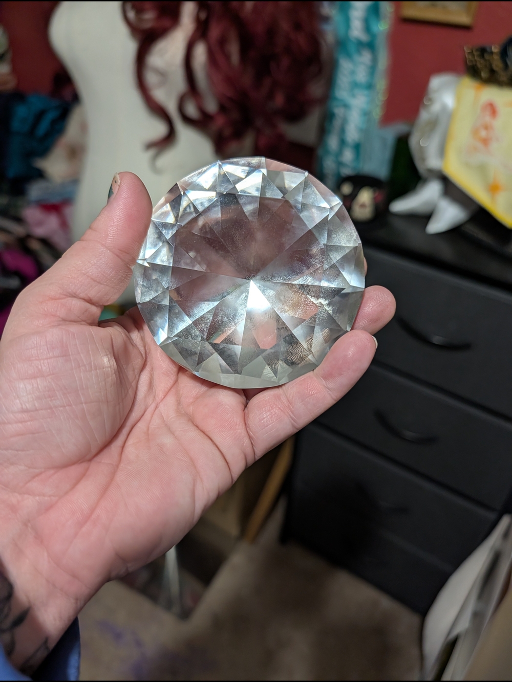 Crystal Faceted Decorative Accent - Clear - Picture 4 of 4